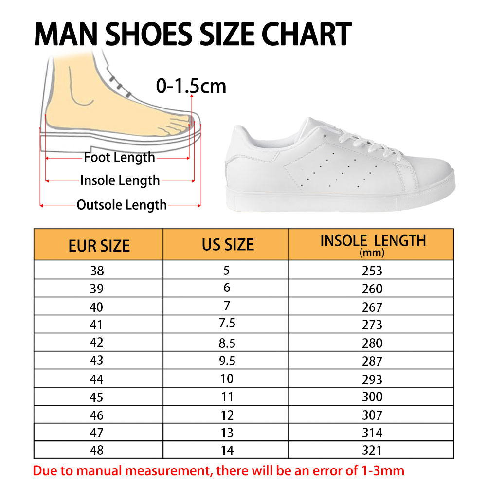 Man Stan Smith Shoes Size Chart