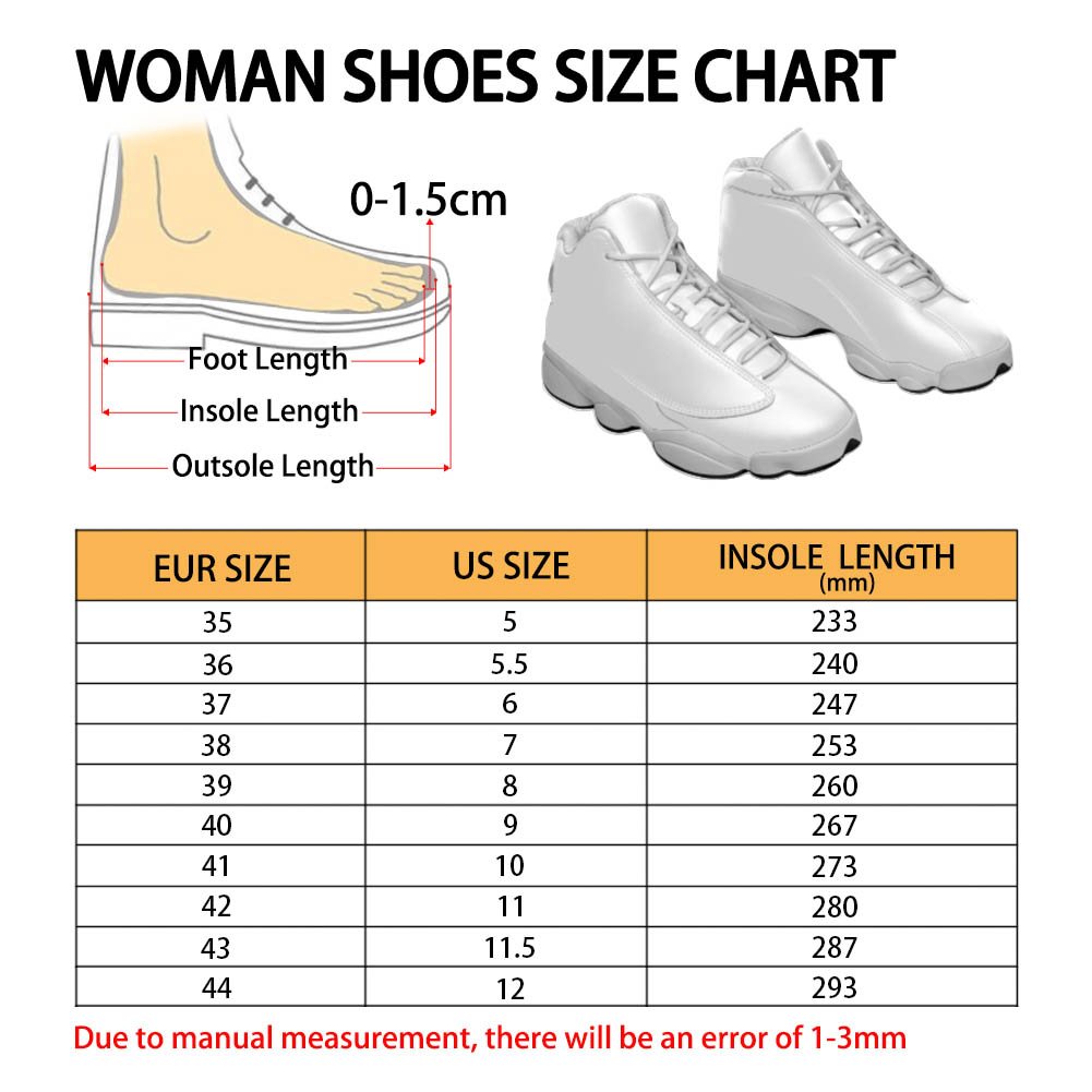 Woman air jordan 13 size chart