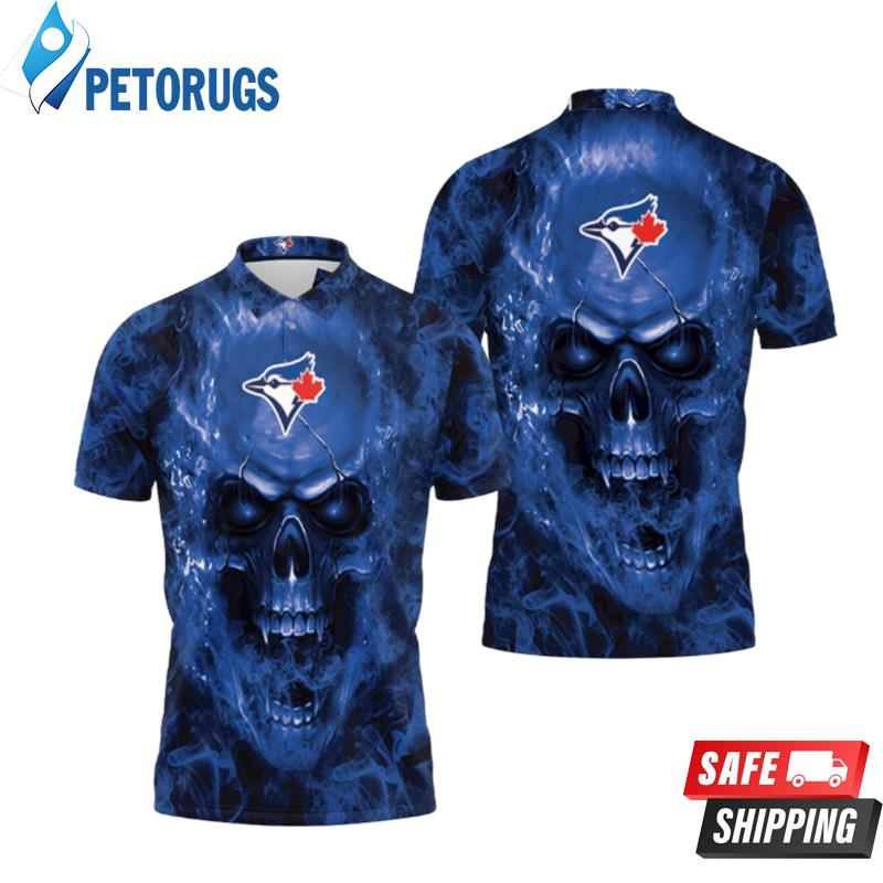 Toronto Blue Jays Mlb Fans Skull Polo Shirts - Spoollily