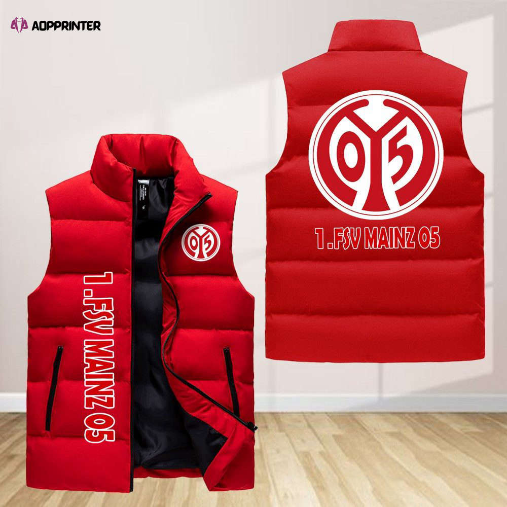 1 fsv mainz 05 sleeveless puffer jacket custom for fans gifts