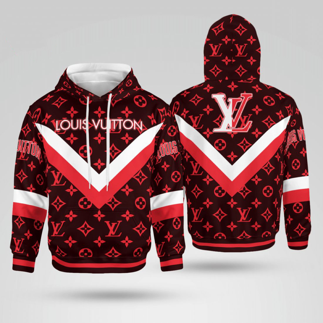 133254165883726972 louis vuitton red unisex hoodie for men women lv luxury brand clothing clothes outfit 170 hdluxqhjdv