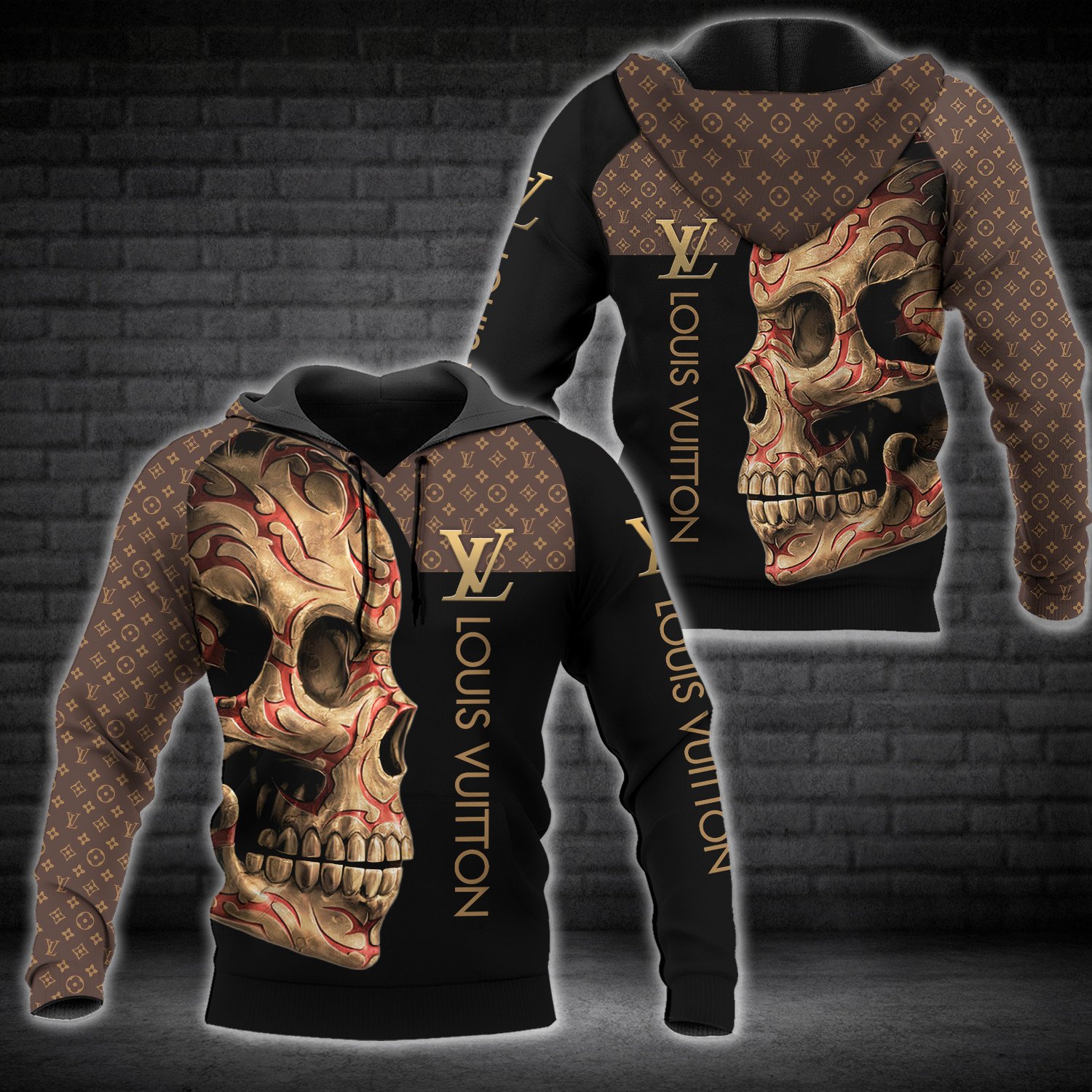 133254166024563927 louis vuitton skull unisex hoodie for men women lv luxury brand clothing clothes outfit 240 hdlux9klvr