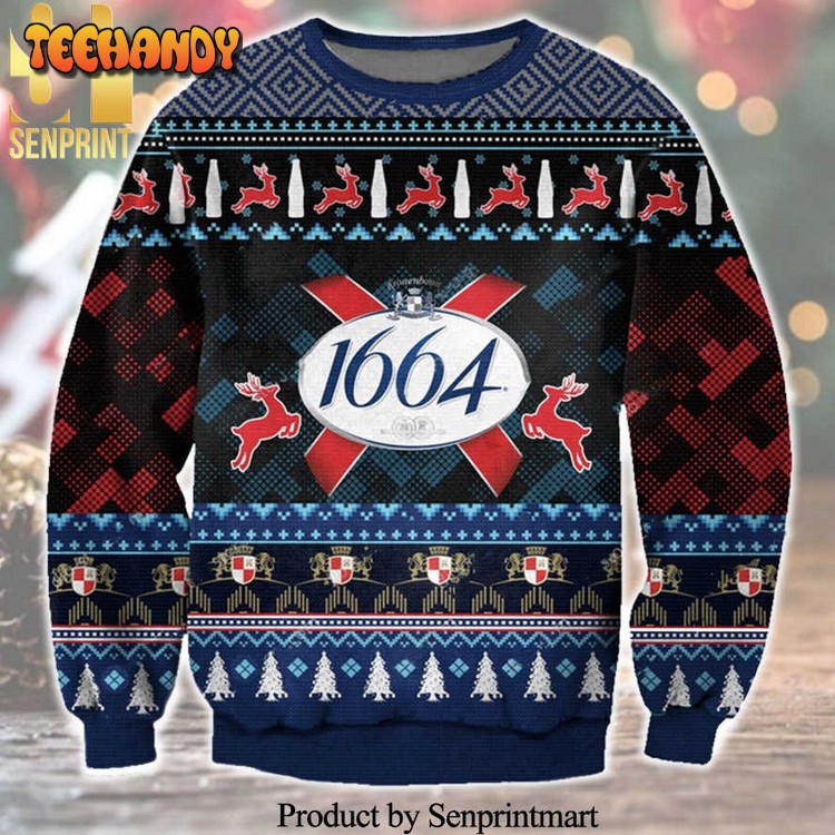 1664 beer knitted ugly christmas sweater xy2xs