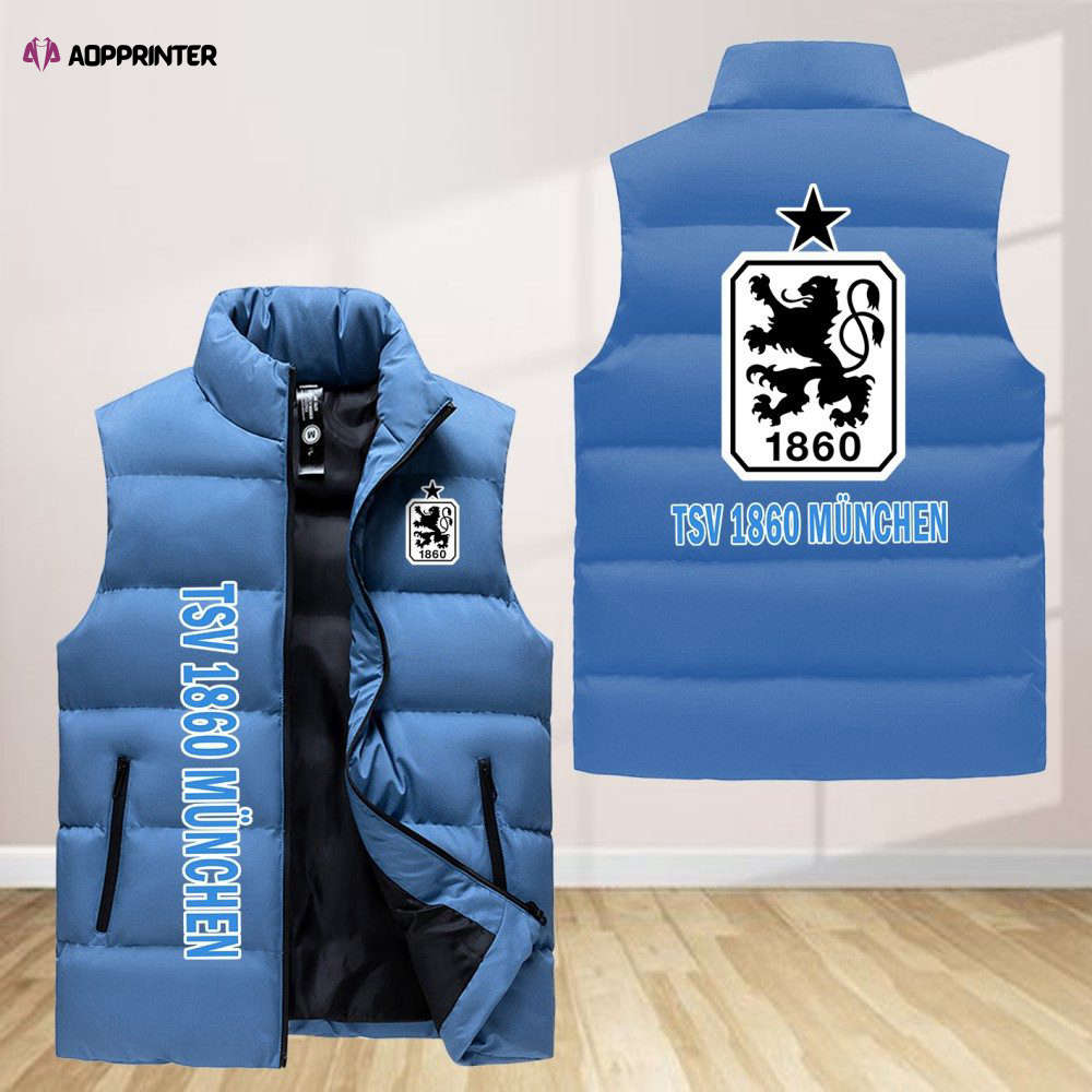 1860 munich sleeveless puffer jacket custom for fans gifts