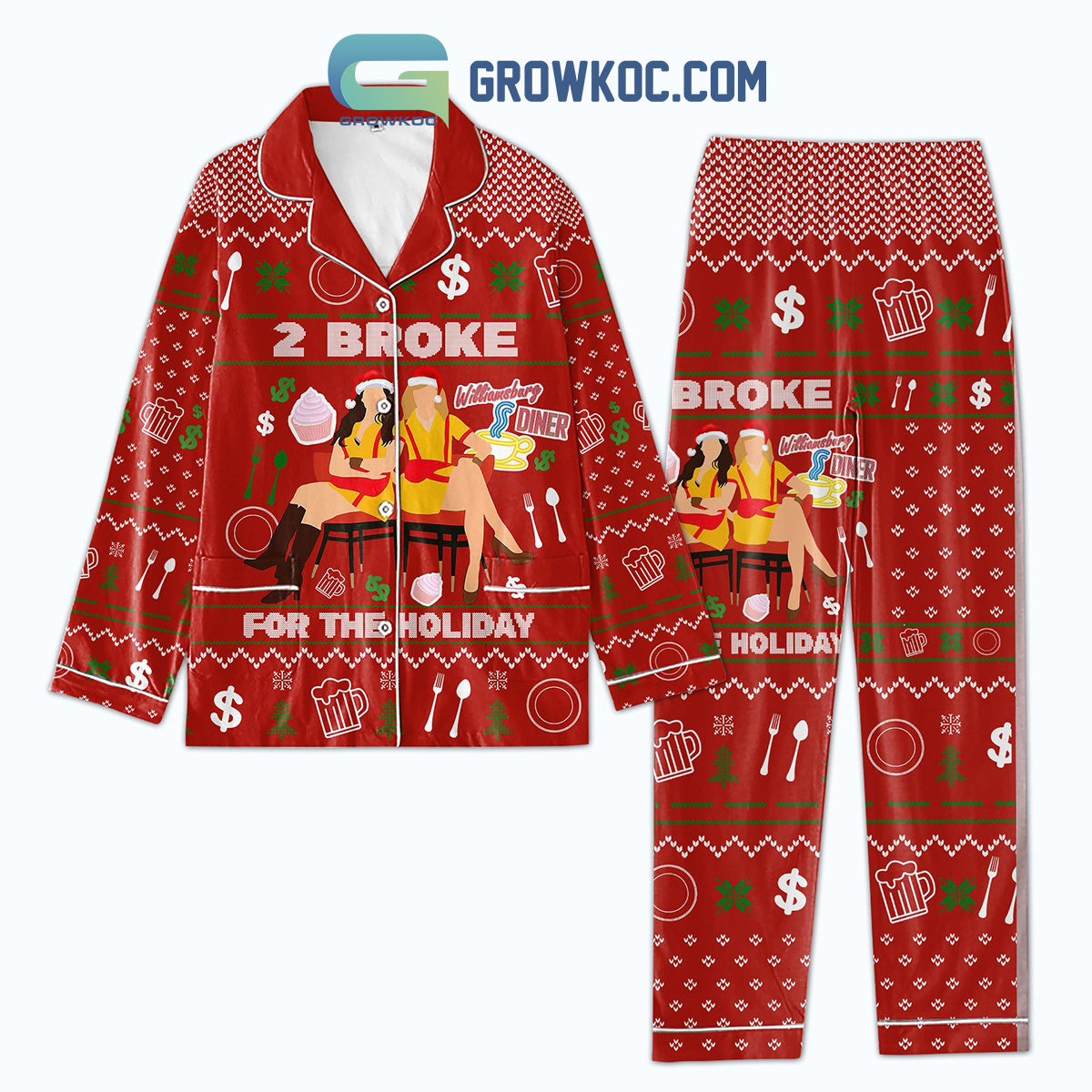 2 Broke For The Holiday Pajamas Set2B1 59NBn