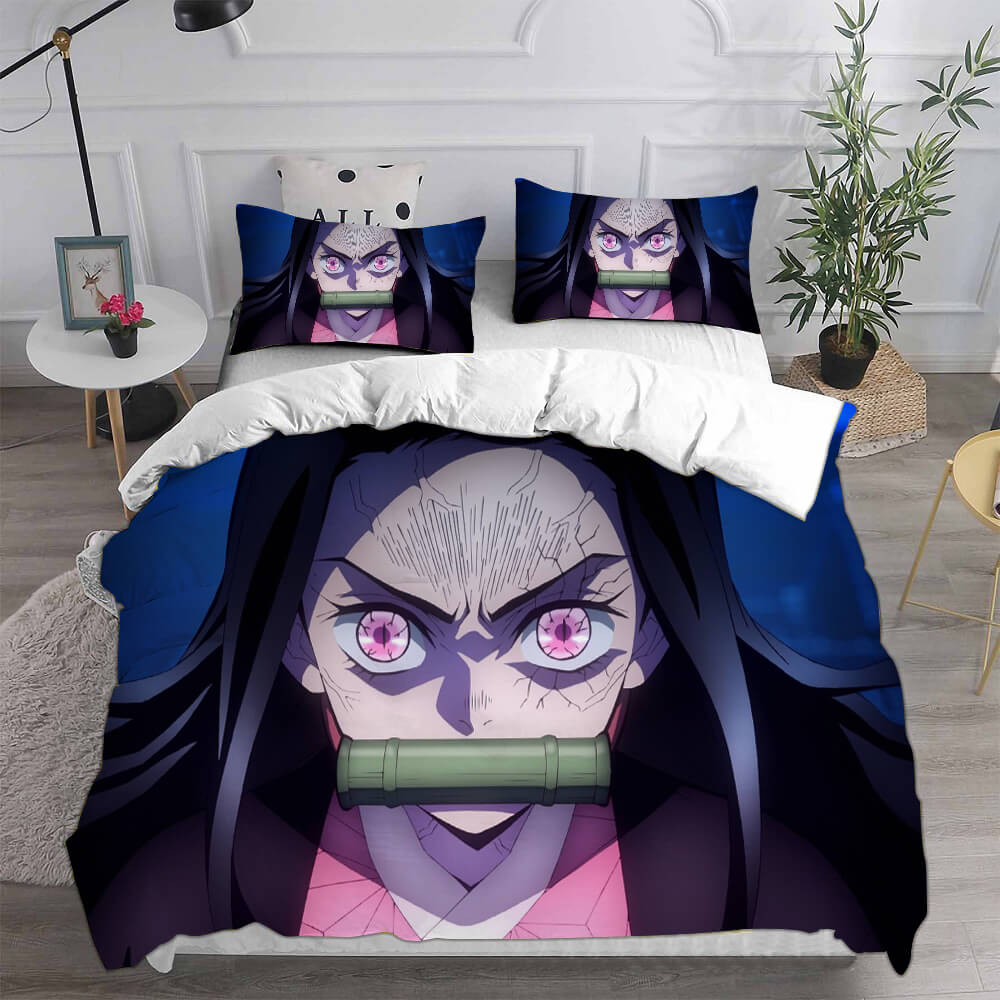 2021DemonSlayerKimetsunoYaibaBeddingSetDuvetCoversQuiltSets 9