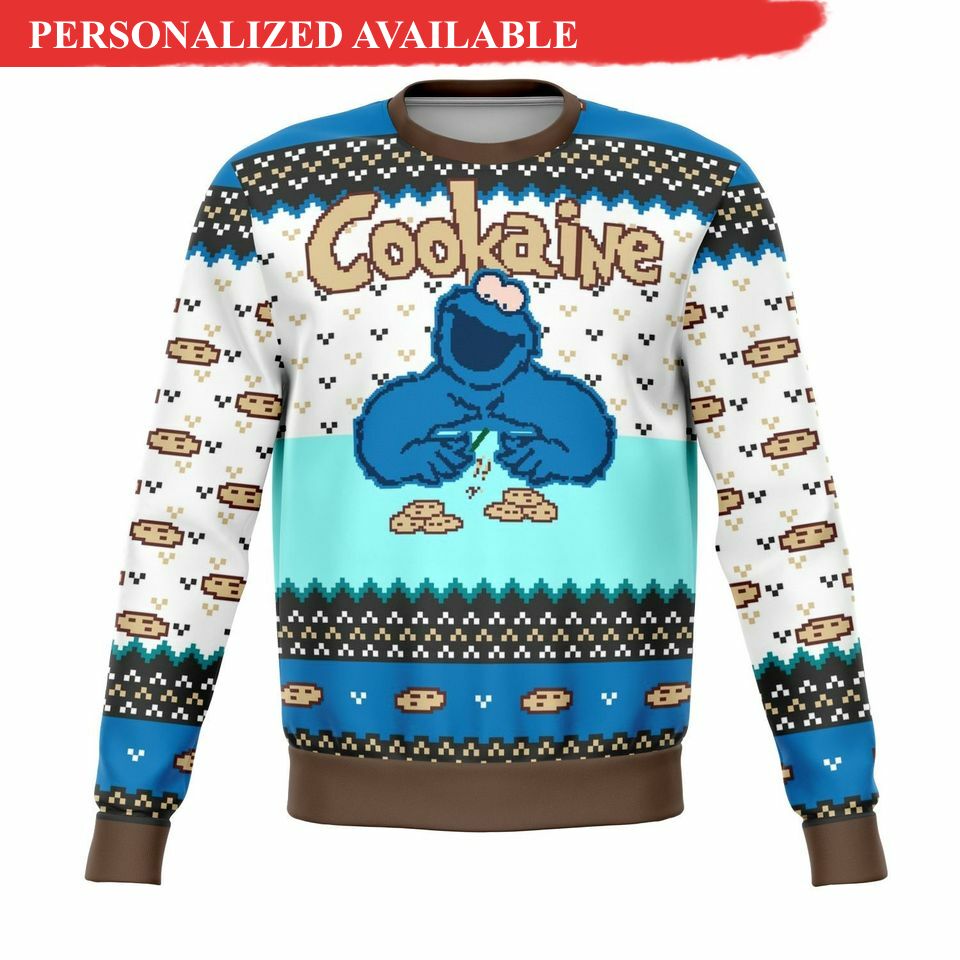 2022 cookaine monster ugly christmas sweater 1630