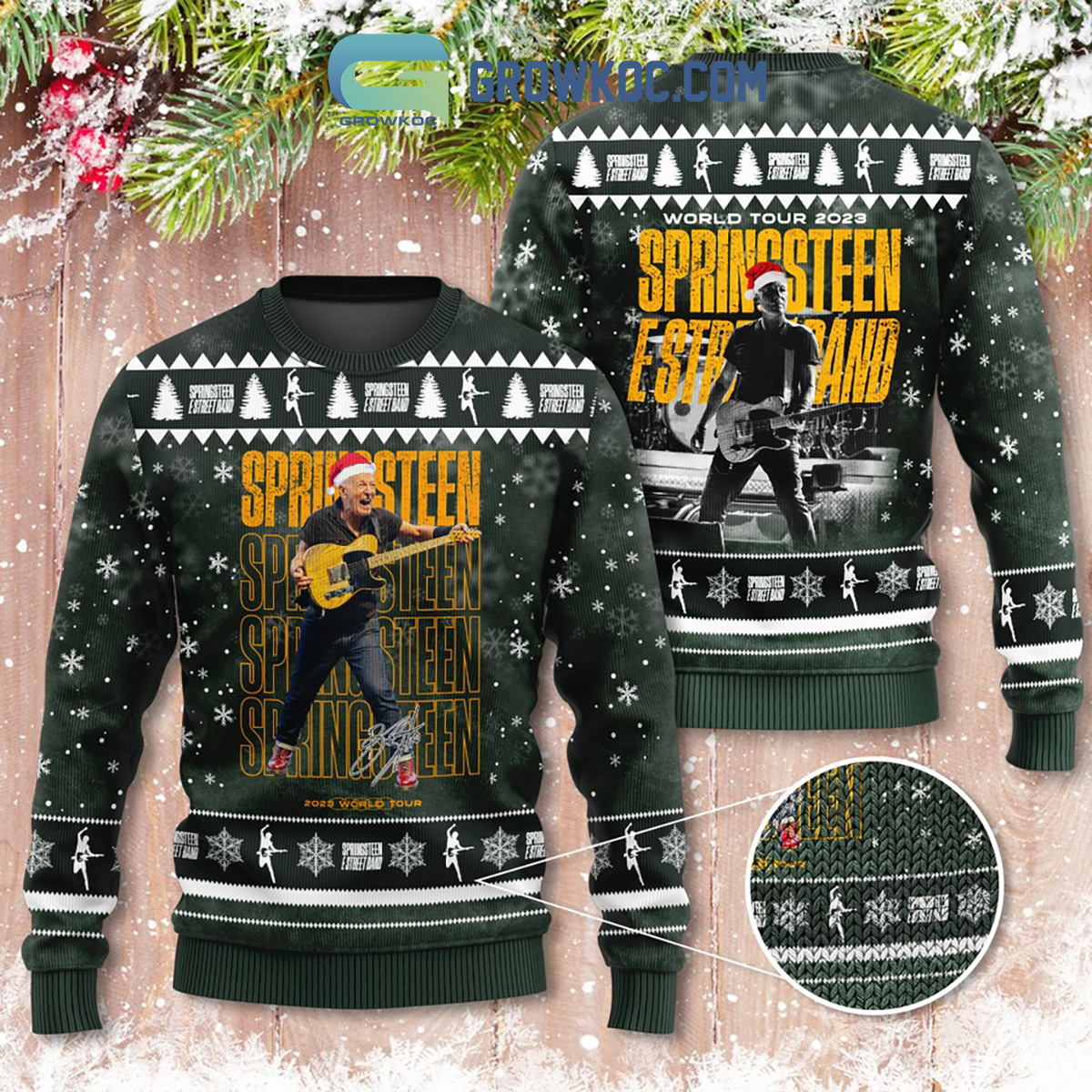 2023 Tour Bruce Springsteen And Estreet Band Chirstmas Ugly Sweater2B1 Bsr2J