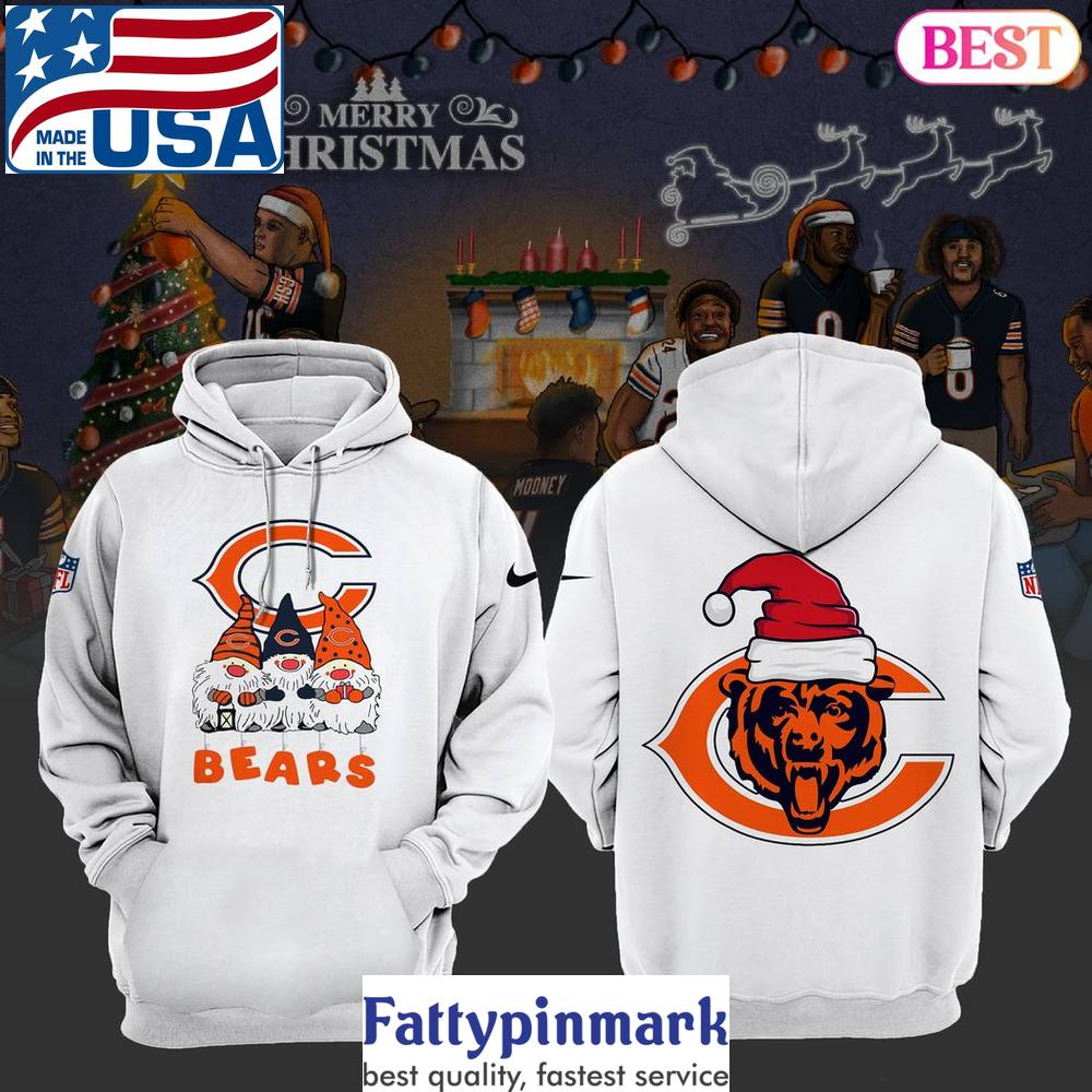 2024 Chicago Bears Chrismas Design Hoodie 1