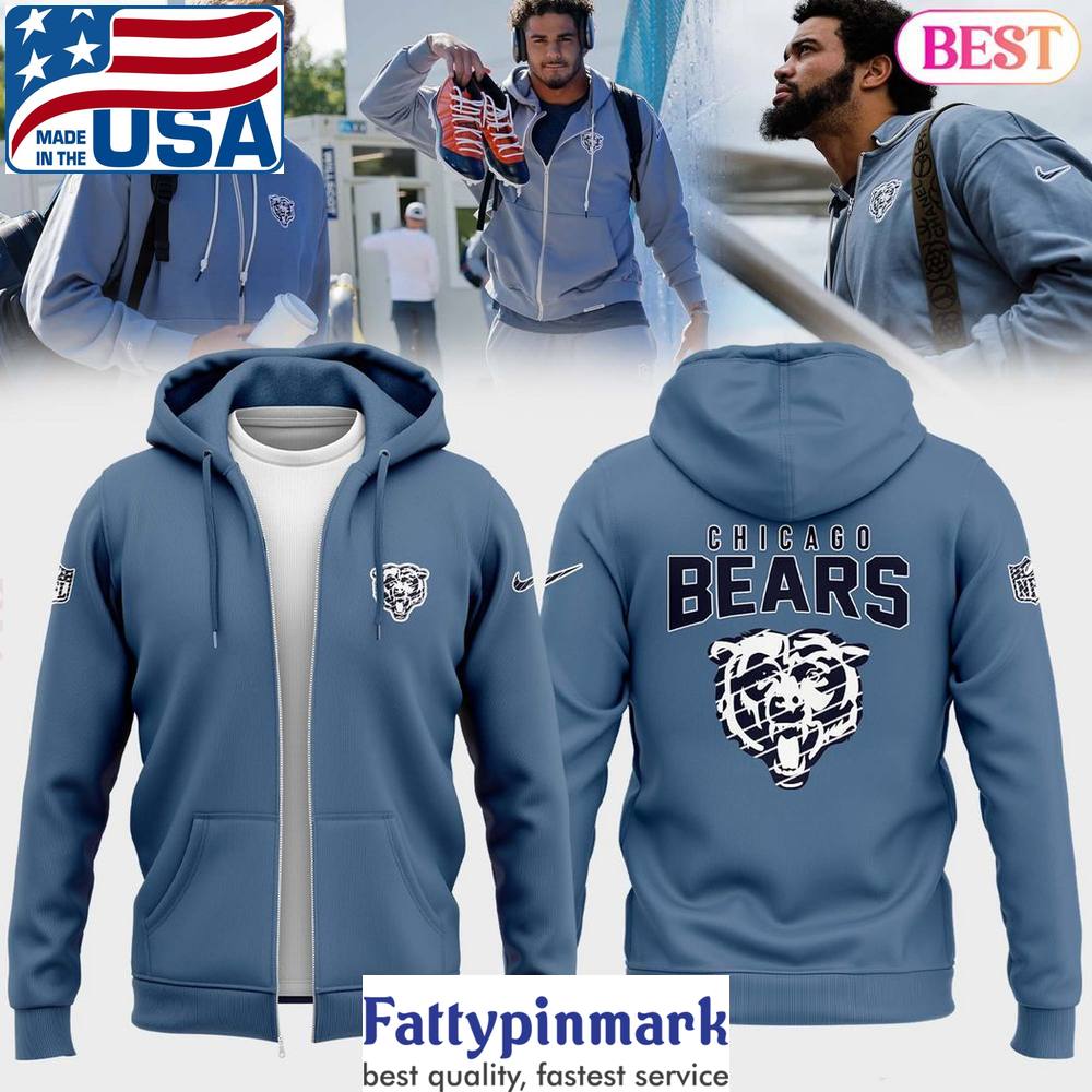 2024 Chicago Bears Design Zip Hoodie 1