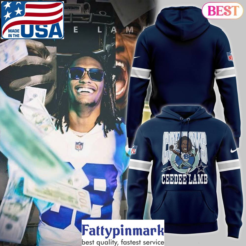 2024 Dallas Cowboys Ceedee Lamb Signature Design Hoodie 1