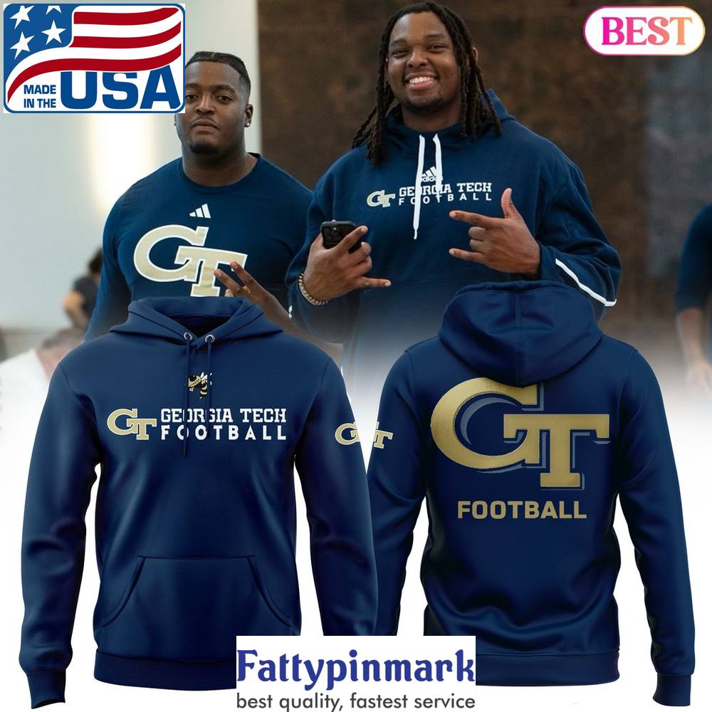 2024 Georgia Tech Football Logo Special Design BlueHoodie 1