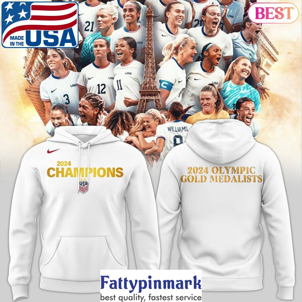 2024 Gold Medal Olympic USA Womens Soccer Hoodie 1