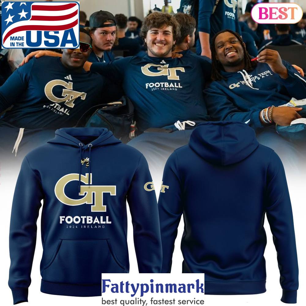 2024 Ireland Georgia Tech Yellow Jackets Football Design Hoodie 1