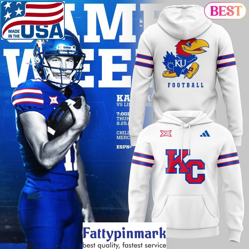 2024 Kansas Jayhawks Football Design Hoodie 1