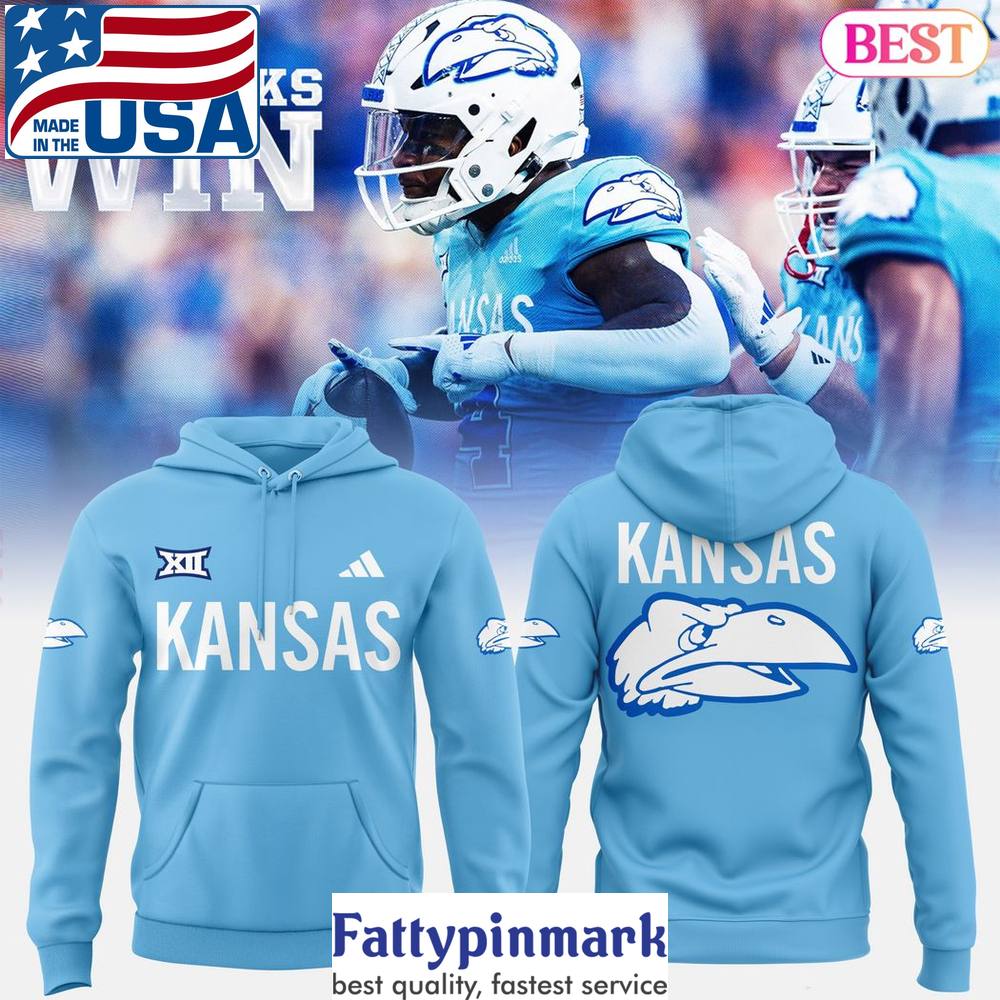 2024 Kansas Jayhawks Win Design Blue Hoodie 1