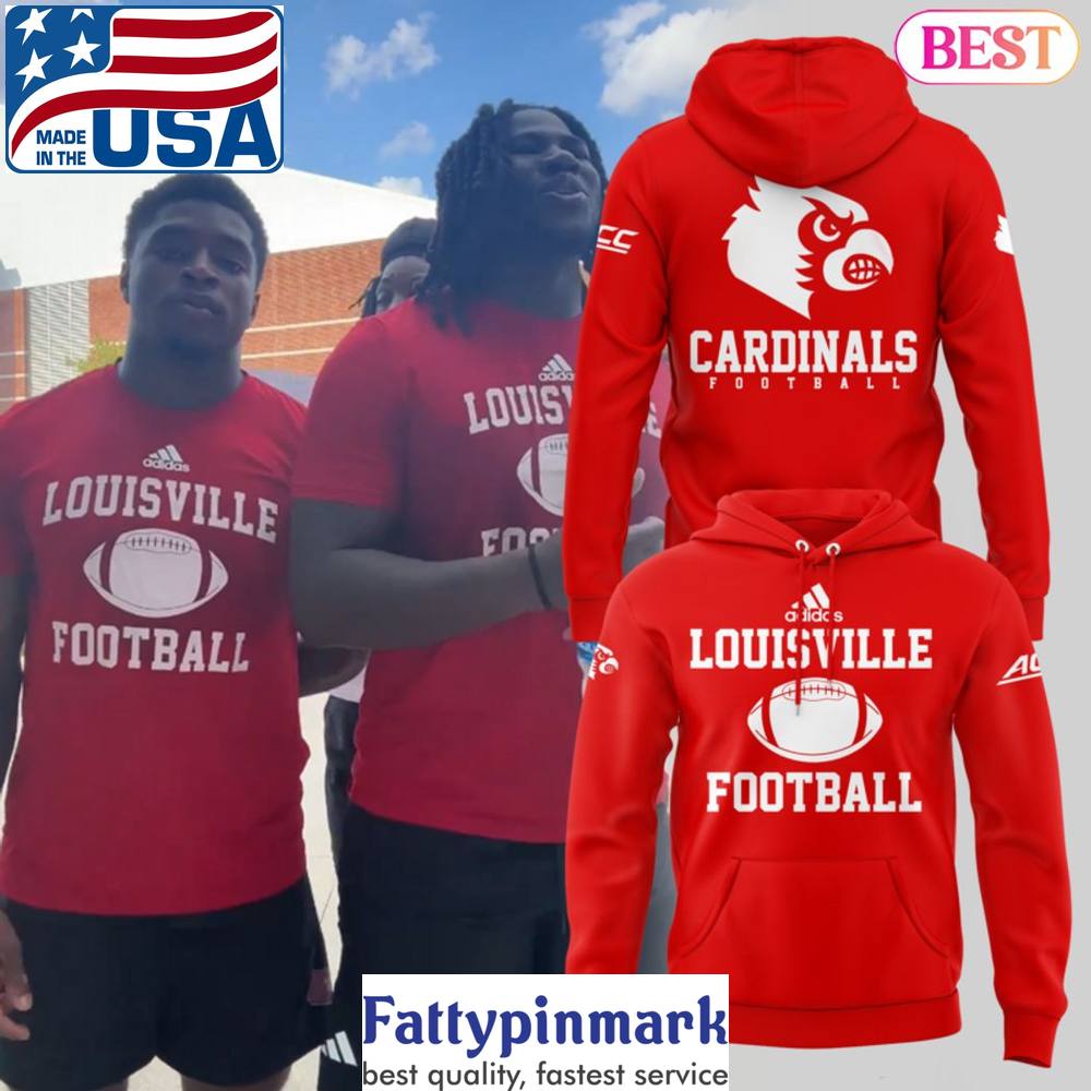 2024 Louisville Cardinals Football Hoodie Red 1