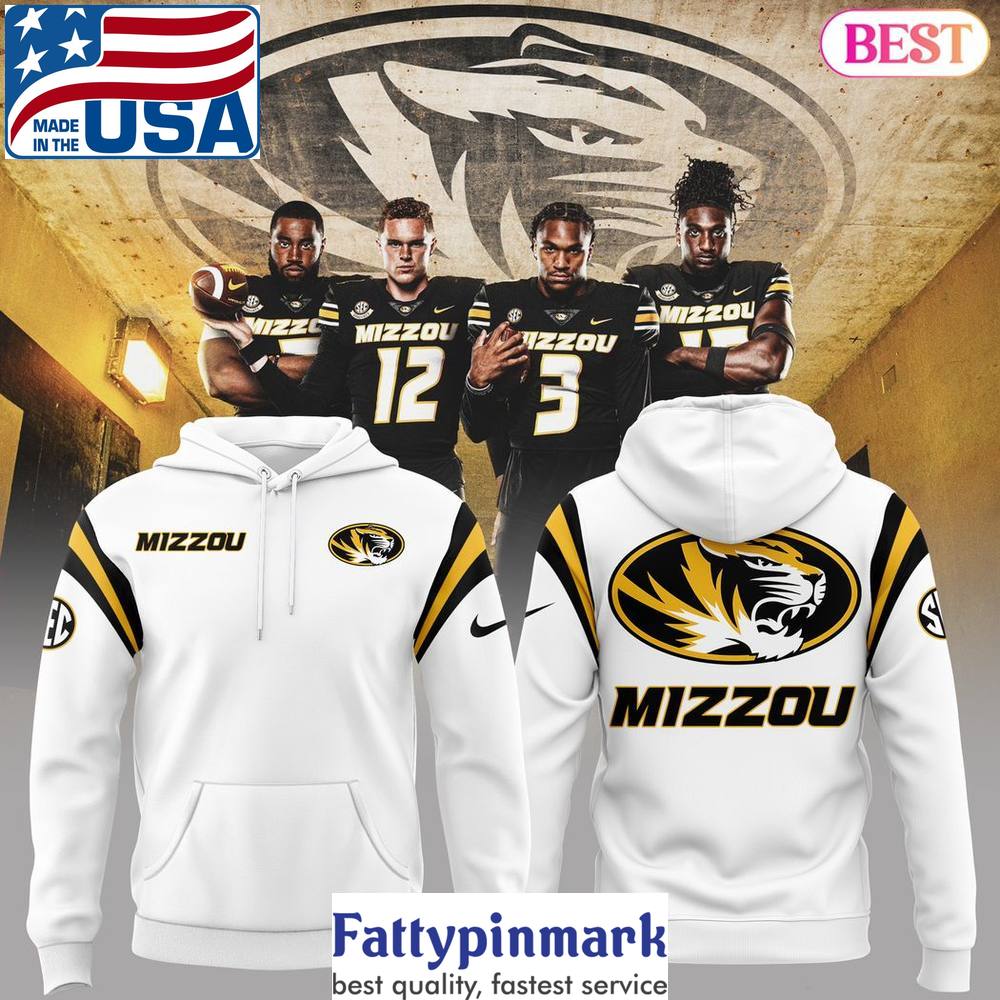 2024 Missouri Tigers Design White Hoodie 1