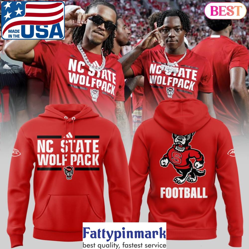 2024 NC State Wolfpack Football Design Hoodie Red 1