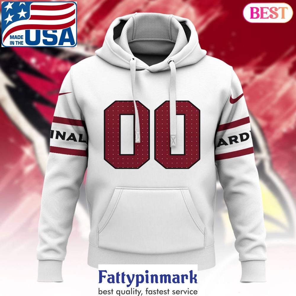 2024 Personalized NFL Arizona Cardinals Hoodie White 1