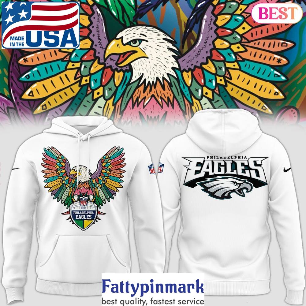 2024 Philadelphia Eagles Design Hoodie Gift For Fan White 1