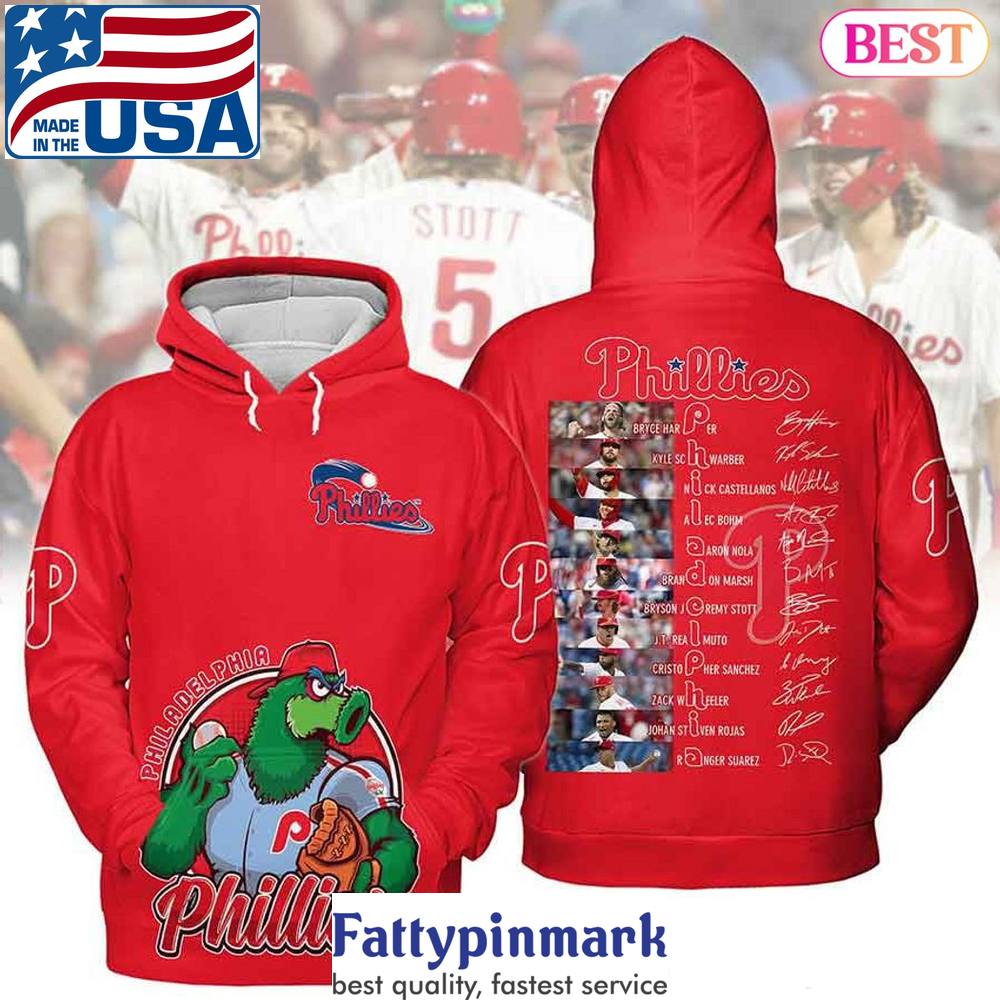 2024 Philadelphia Phillies Logo Signature Hoodie 1