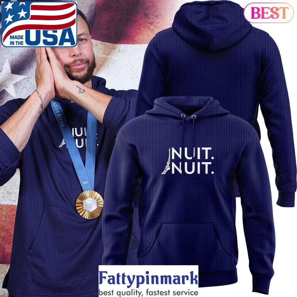 2024 Stephen Curry Nuit Nuit USA Basketball Design Hoodie 1