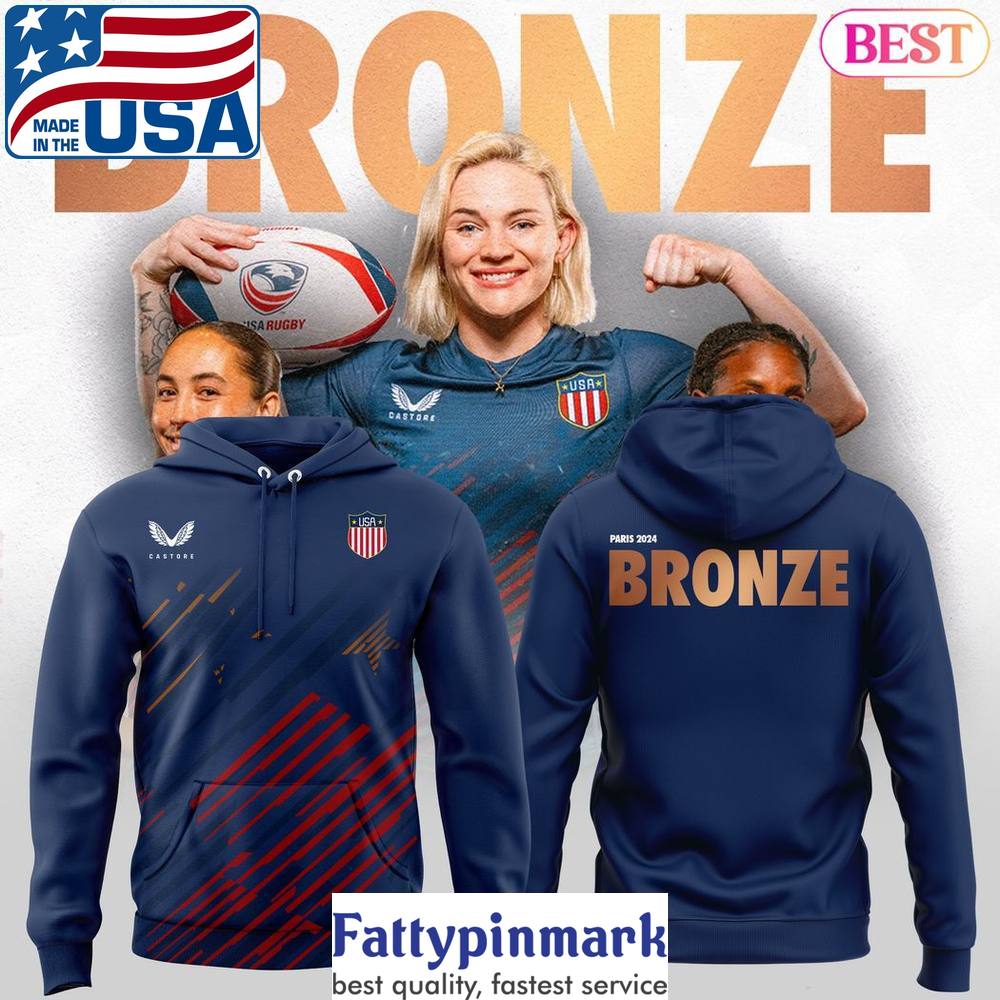 2024 USA Rugby Paris Bronze Olympic Hoodie 1