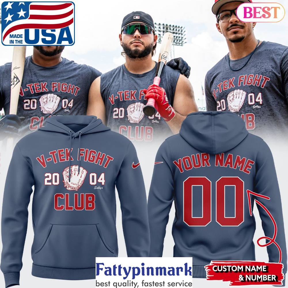 2024 V Teck Fight Club Boston Red Sox Design Hoodie 1