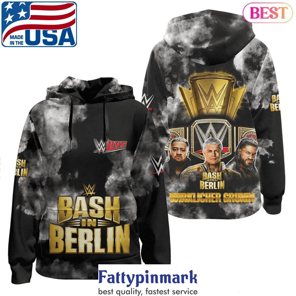 2024 WWE Bash In Berlin Design Speical Hoodie 1