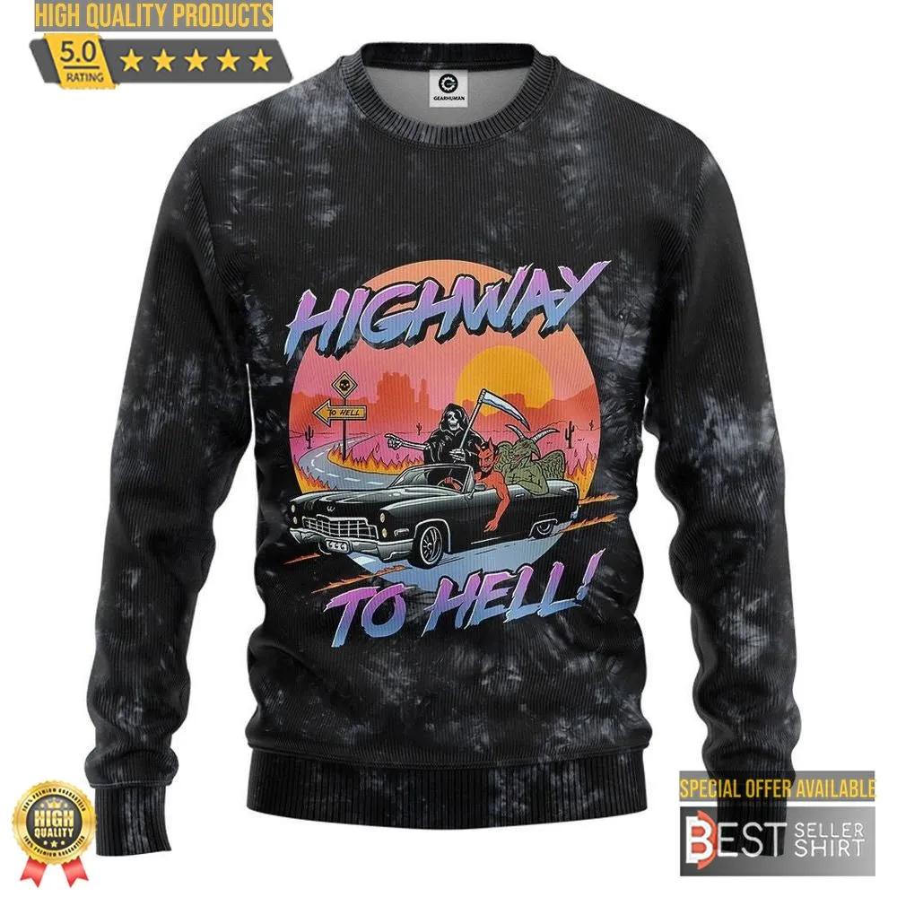 3D Highway To Hell Custom Sweatshirt Apparel 1