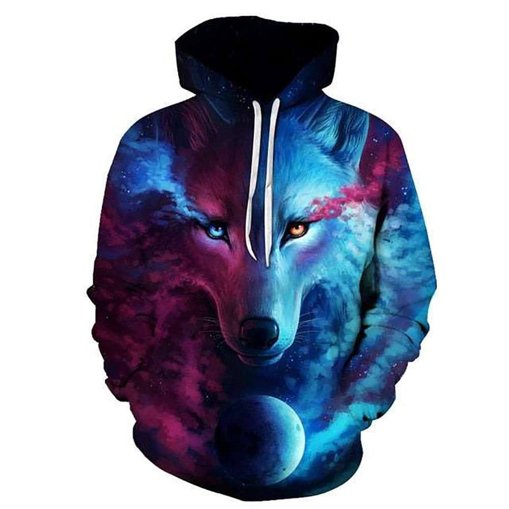 3D Wolf Printed Hoodie Cool Animal 1 1