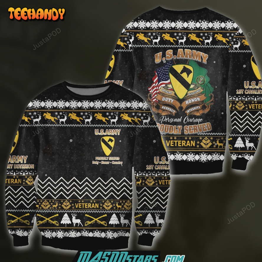 3d all over 1st carvalry division veteran ugly sweater ugly sweater 1a9fs