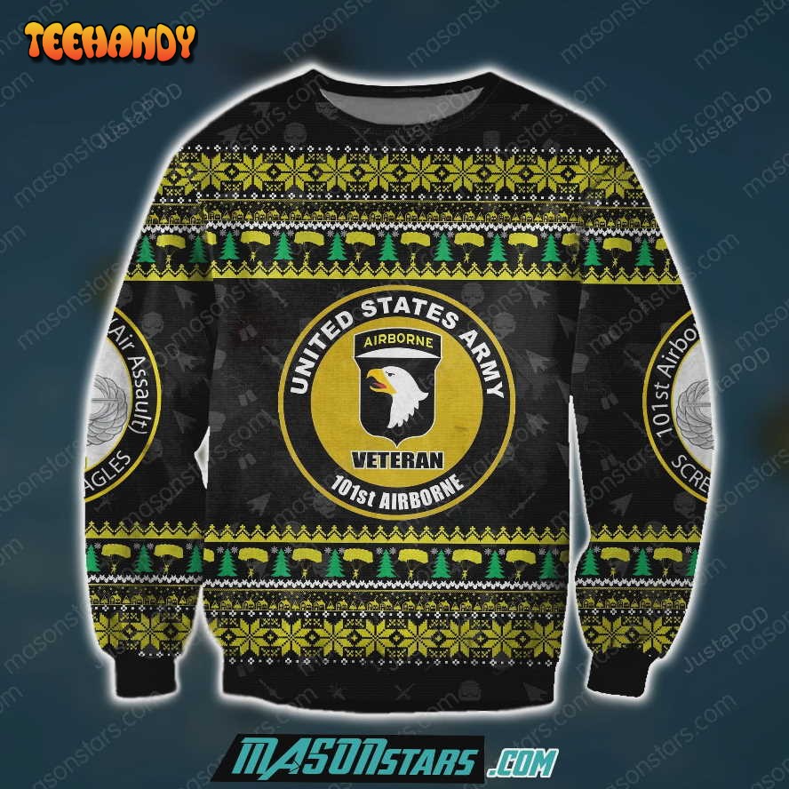 3d all over print 101st airborne division veteran ugly sweater zcfid