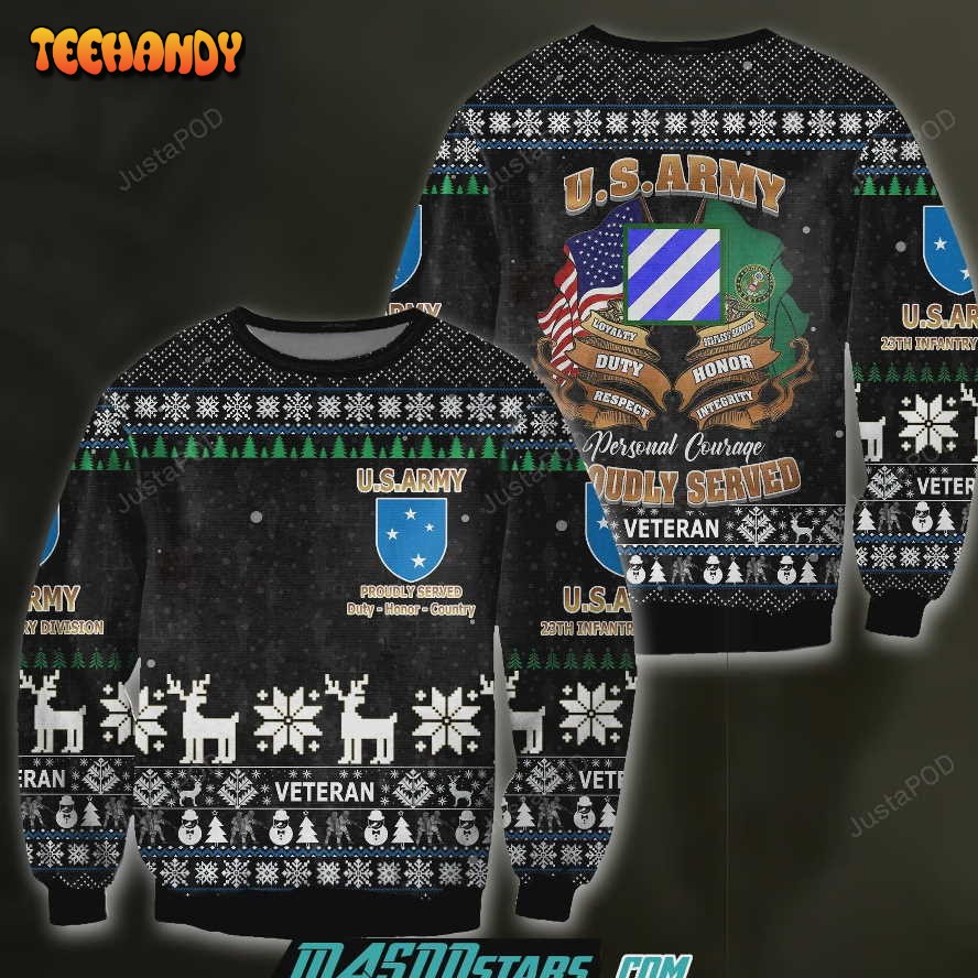 3d all over print 23rd army veteran ugly sweater ugly sweater 9tmbs