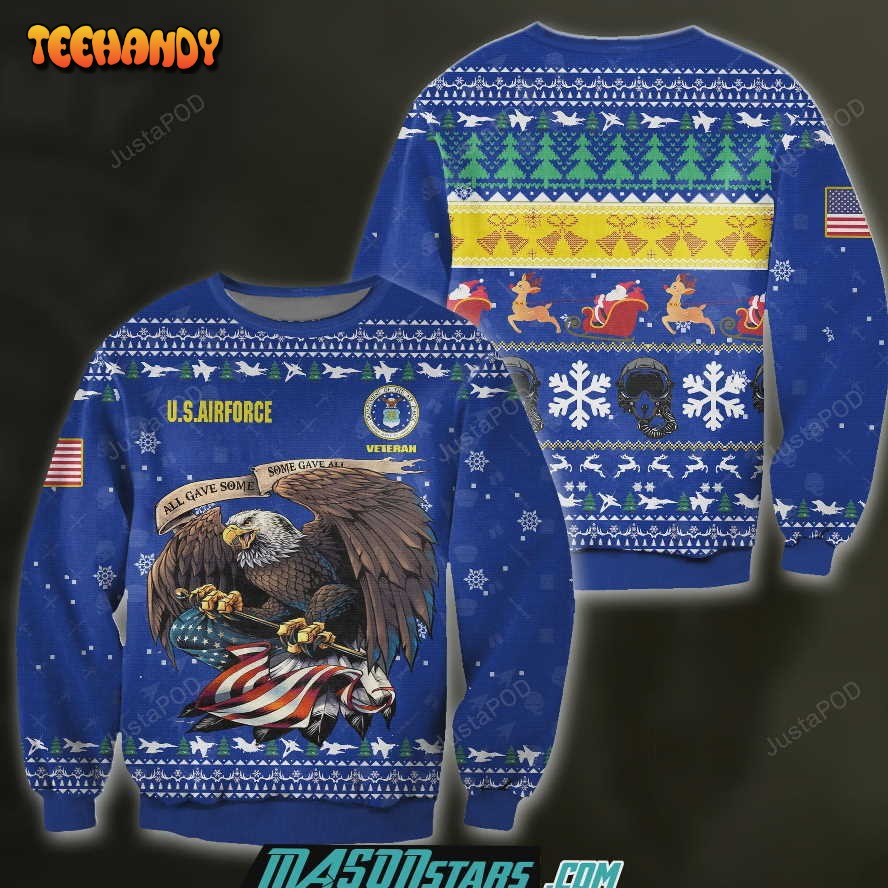 3d all over print air force veteran ugly sweater ugly sweater rptwg