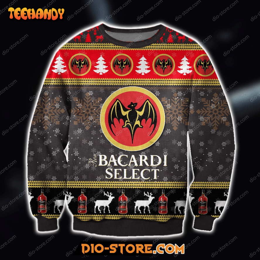 3d all over print bacardi select rum wine ugly christmas sweater 79guf