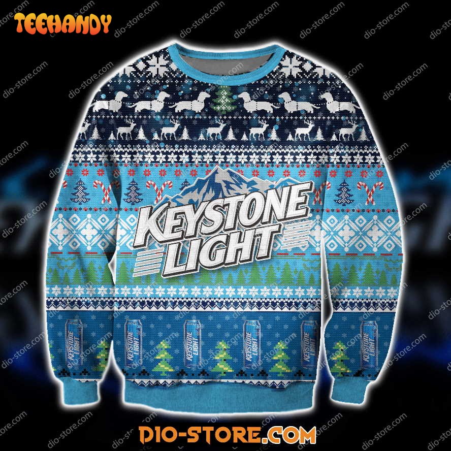 3d all over print keystone light beer ugly christmas sweater ugly sweater pedkn