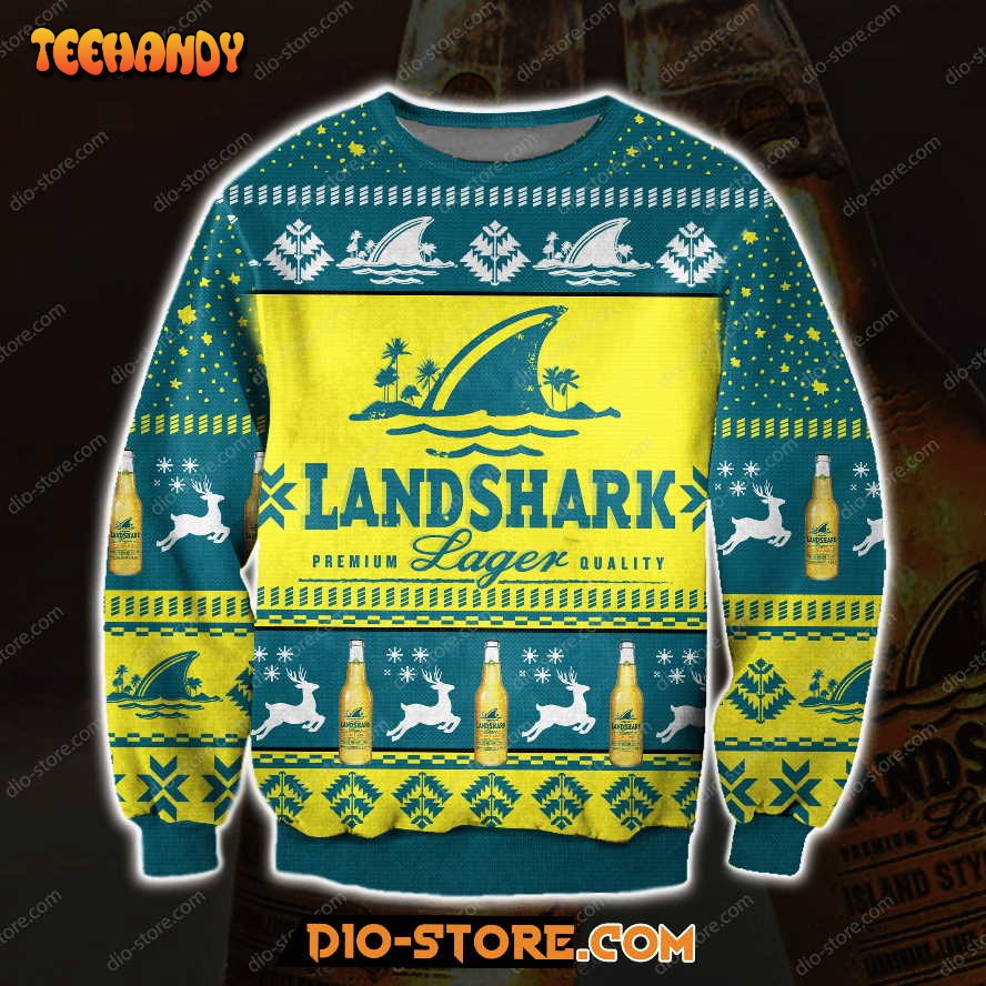 3d all over print landshark lager beer ugly christmas sweater ugly sweater 6mxam