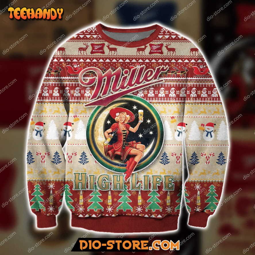 3d all over print miller high life beer ugly christmas sweater ugly sweater xe2qy