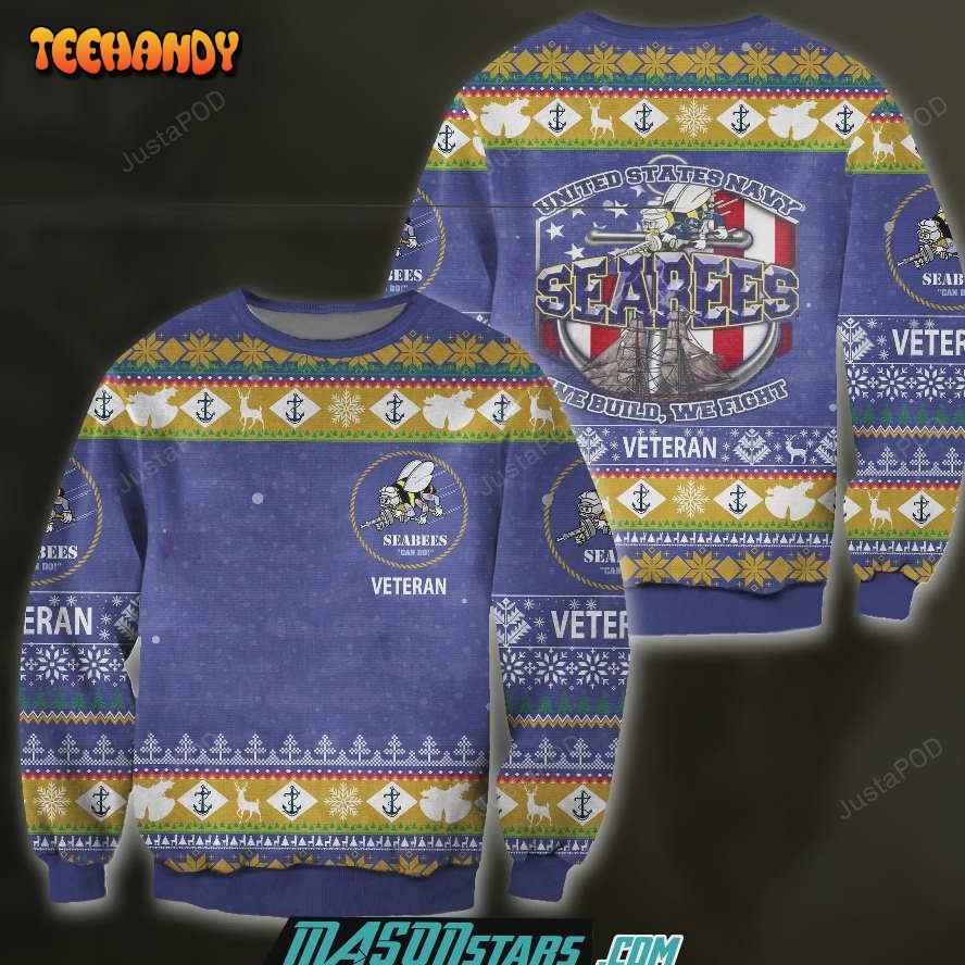 3d all over print us navy seabees veteran ugly sweater ugly sweater 1fvls