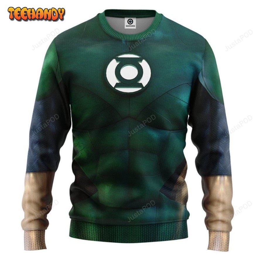 3d the green lantern sweatshirt ugly sweater ugly sweater prk72