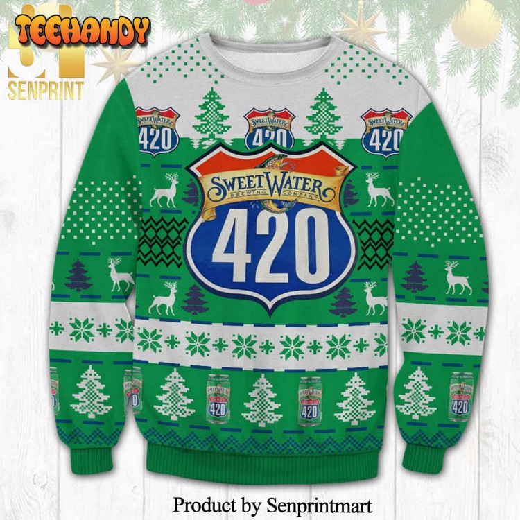 420 extra pale ale beer sweetwater brewing company knitted ugly sweater ivog0