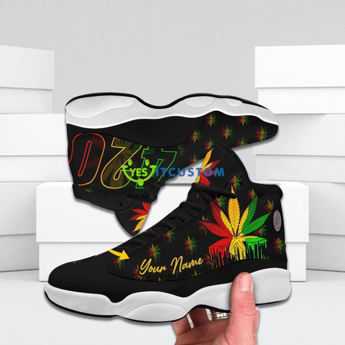 420 weed best custom name air jordan 13 shoes