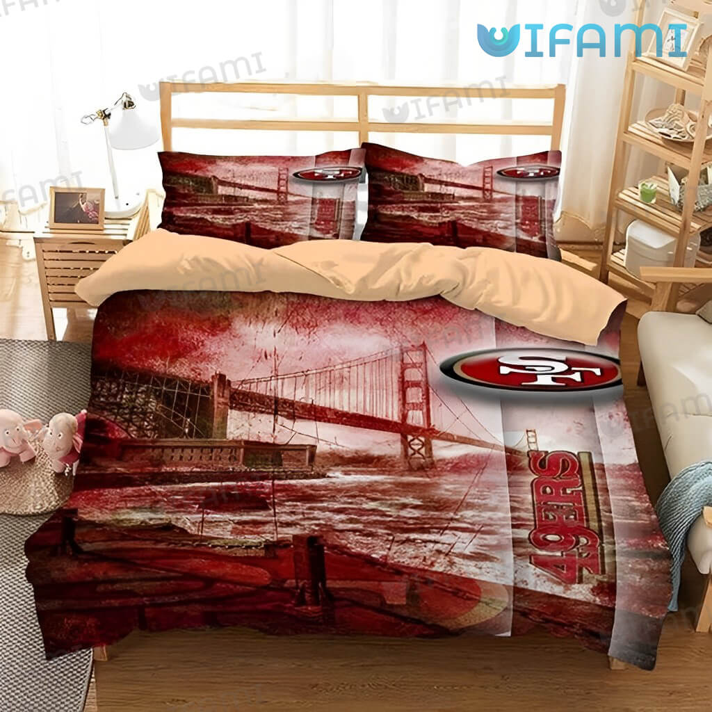 49ers Bedding Set Golden Gate Bridge San Francisco 49ers Gift