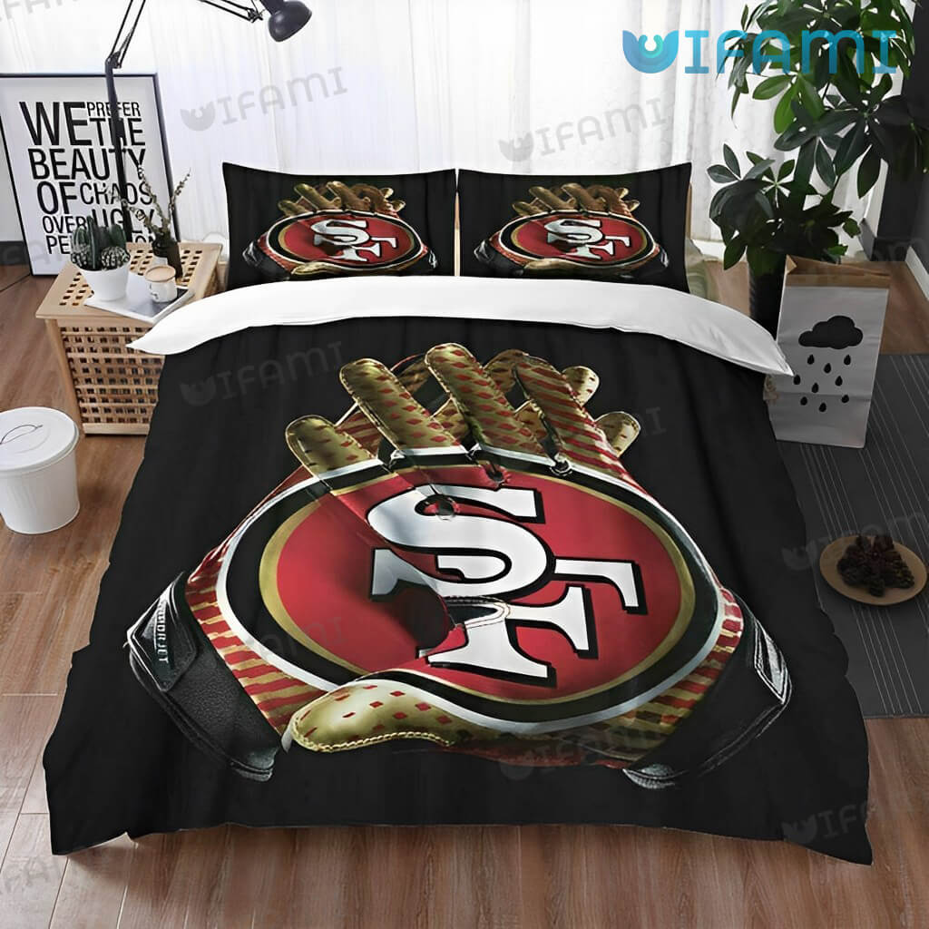 49ers Bedding Set Logo In Hands San Francisco 49ers Gift