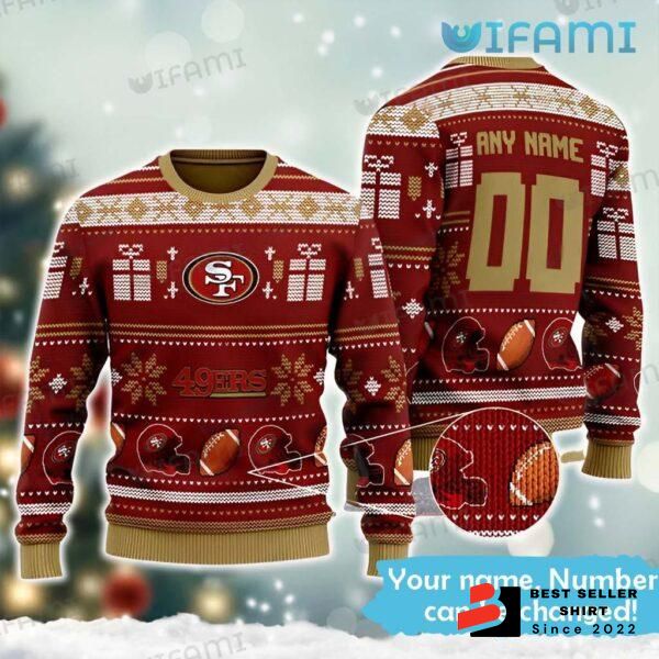 49ers Logo San Srancisco Custom Xmas Gift Ugly Christmas Sweater Holiday 1