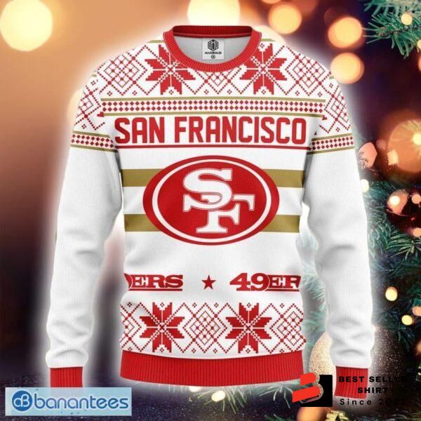 49ers Logo San Srancisco Ugly Christmas Sweater Custom Xmas Gift Unisex Sweater 1