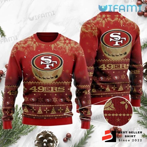 49ers Logo San Srancisco Xmas Gift Custom Ugly Christmas Sweater Personalized 1