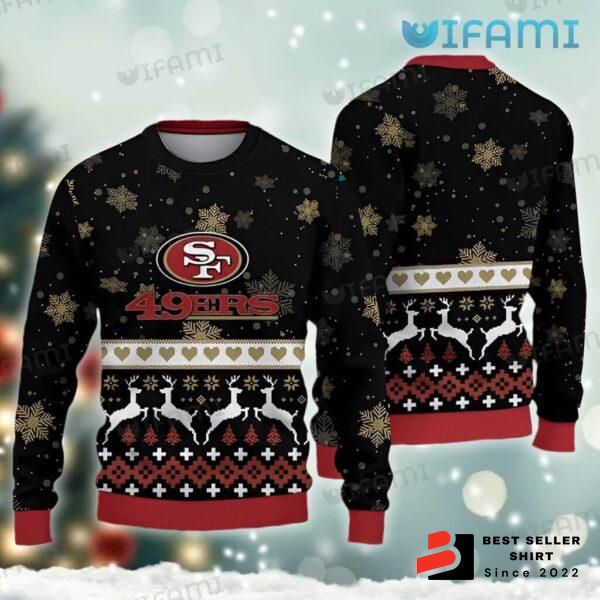 49ers Logo San Srancisco Xmas Gift Ugly Christmas Sweater Custom Christmas Party 1